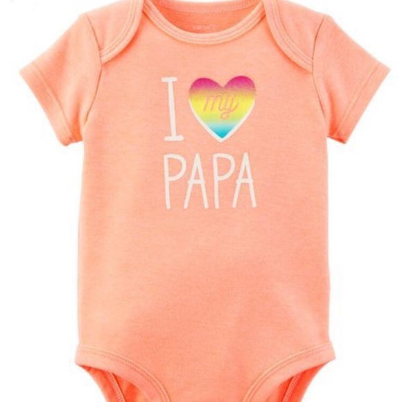 Carter's Other - NEW Carter’s Baby I ❤️ Papa Short Sleeve Bodysuit